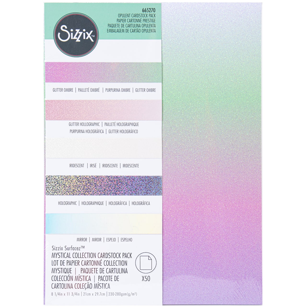 Sizzix® Surfacez Mystical Opulent Cardstock Pack, 8" x 11.5"